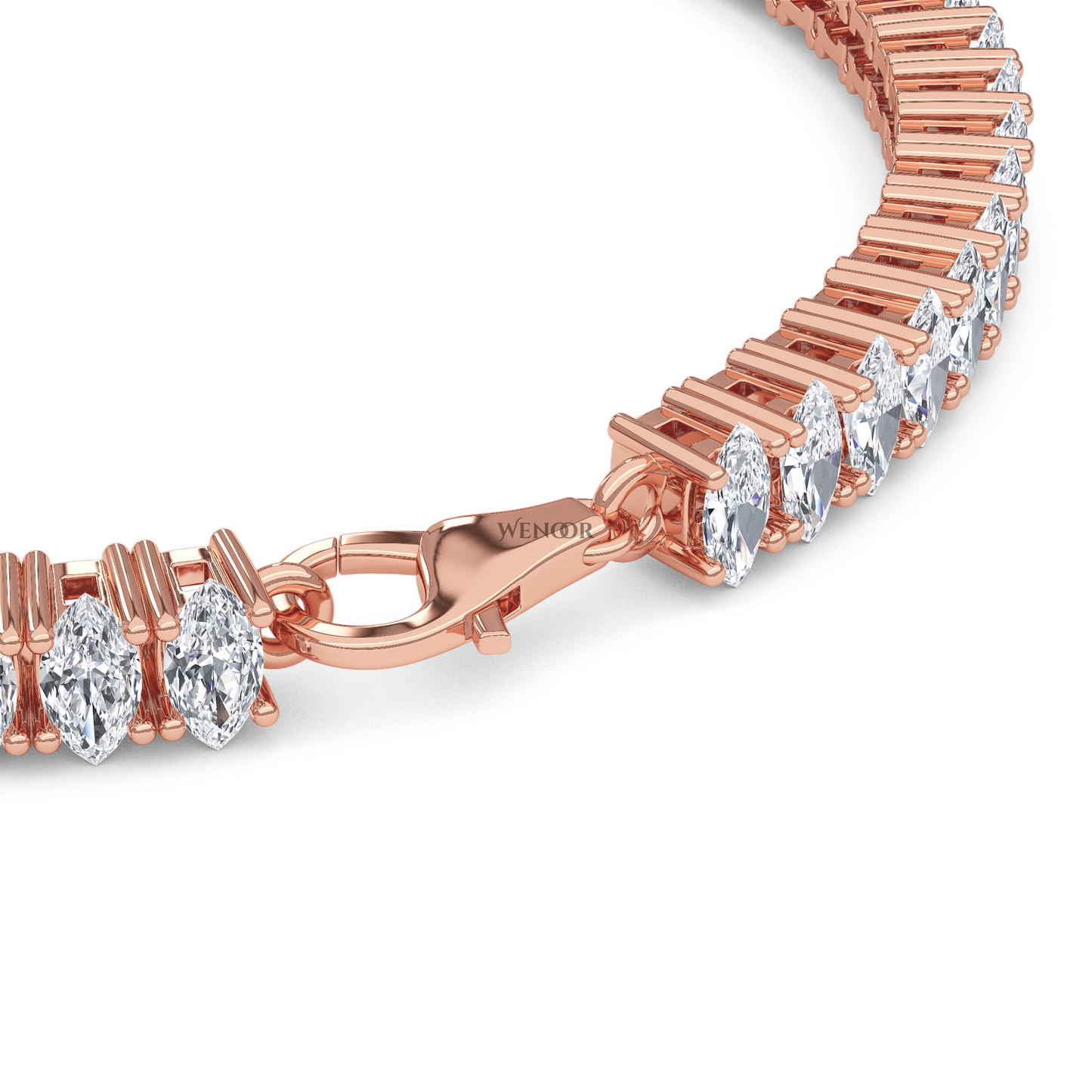 Luxury Marquise Diamond Tennis Bracelet Gift - Lab Grown, 18K Gold