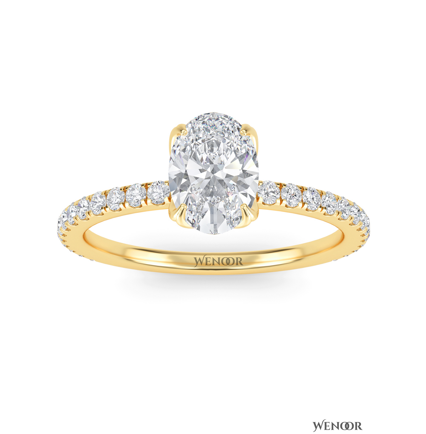 oval cut lab grown diamond ring