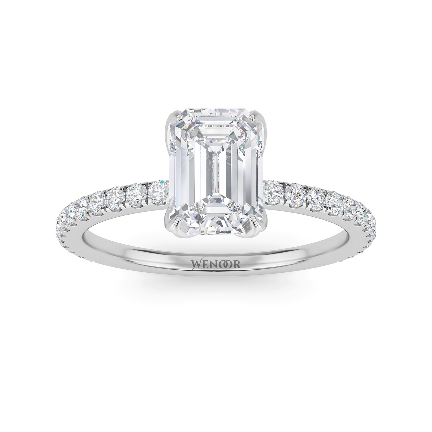 affordable emerald cut lab diamond ring