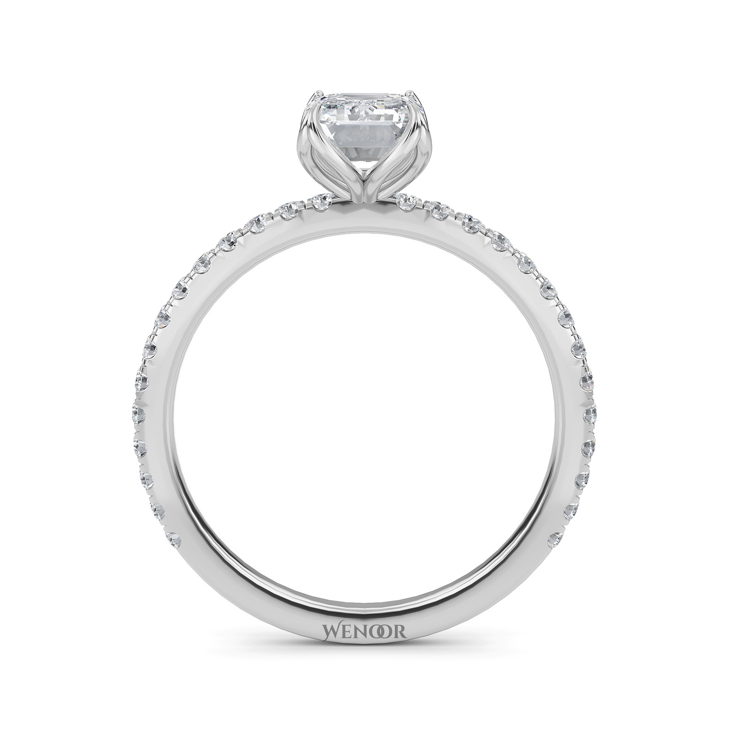 2 carat emerald cut diamond ring