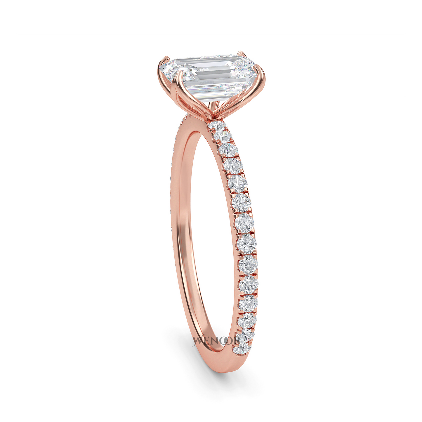 emerald cut solitaire ring