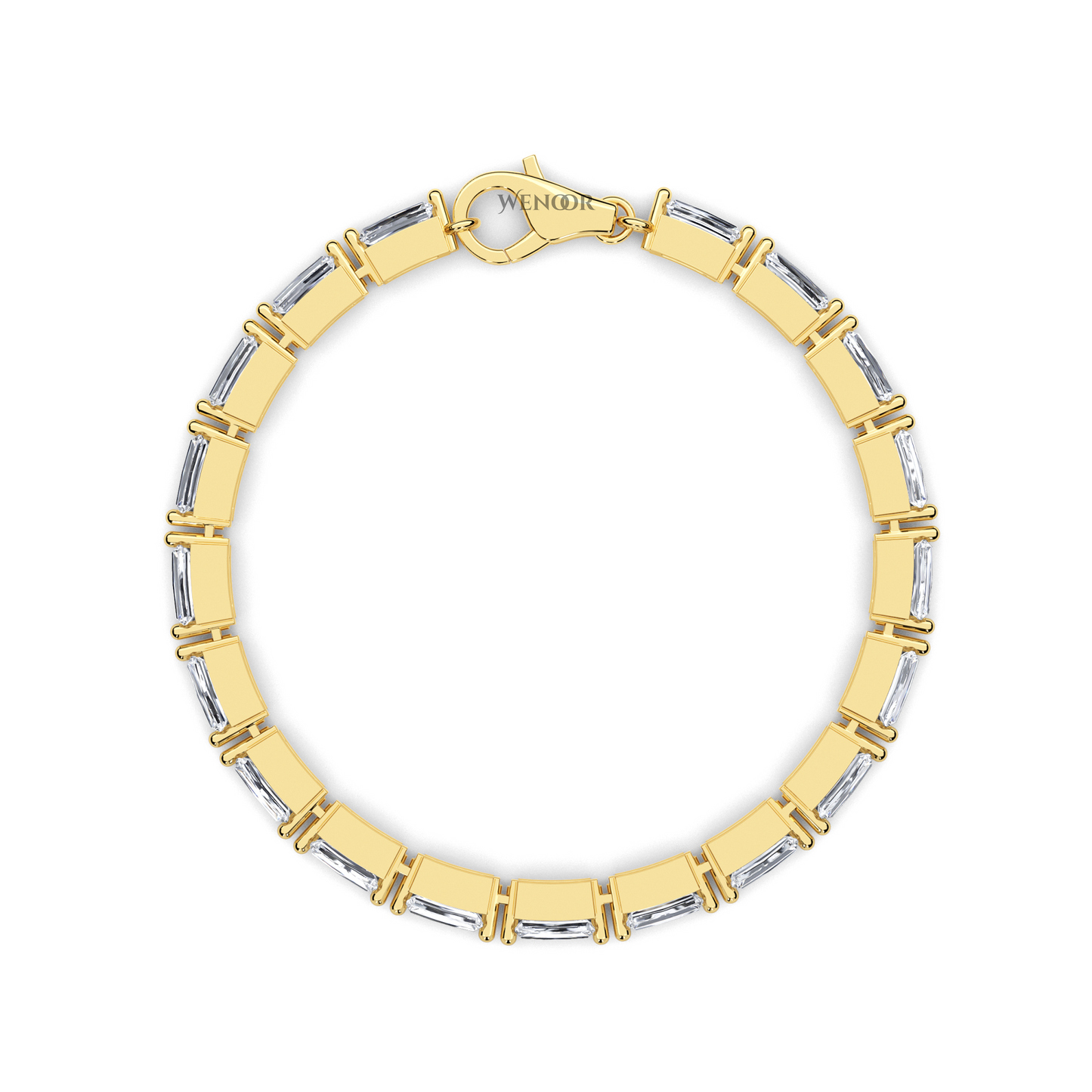 Secure-fit lab-grown diamond tennis bracelet