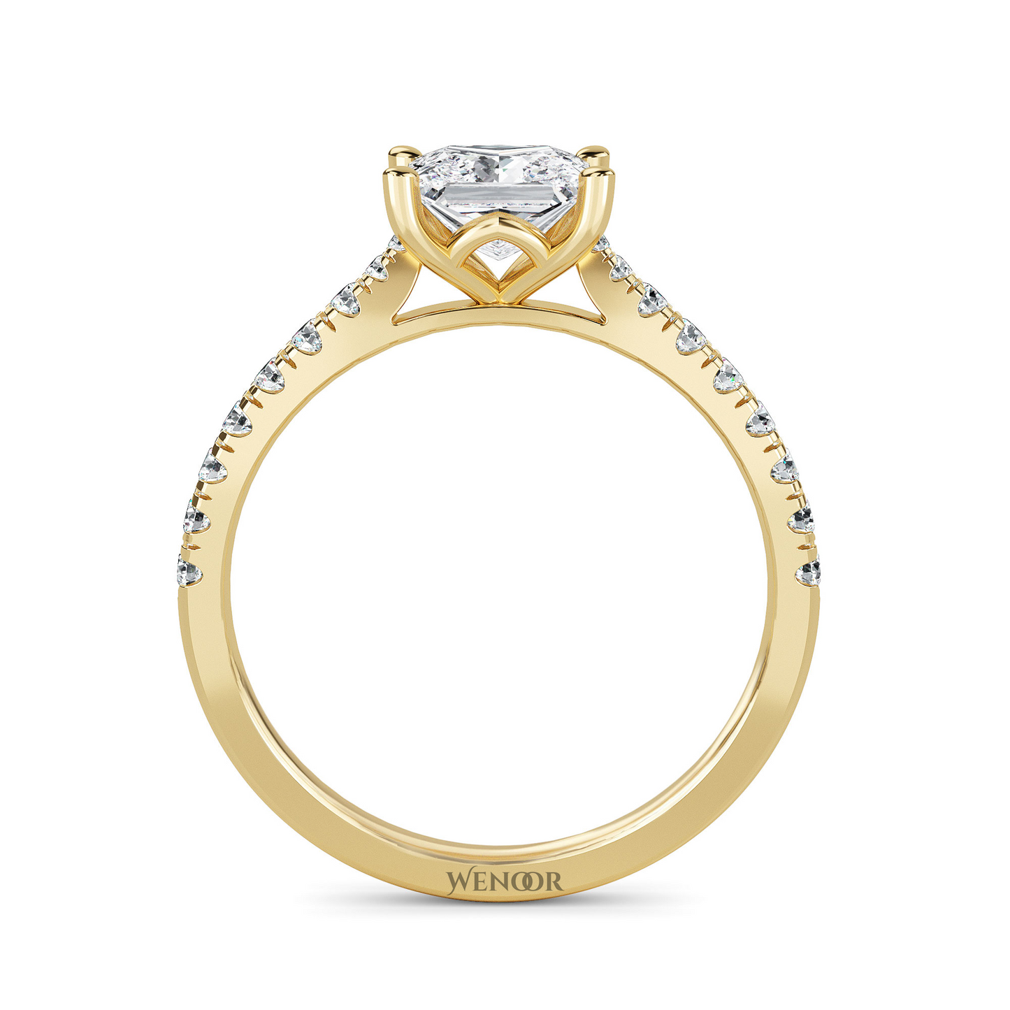 A princess cut lab diamond ring that’s as radiant and unique as your love story.