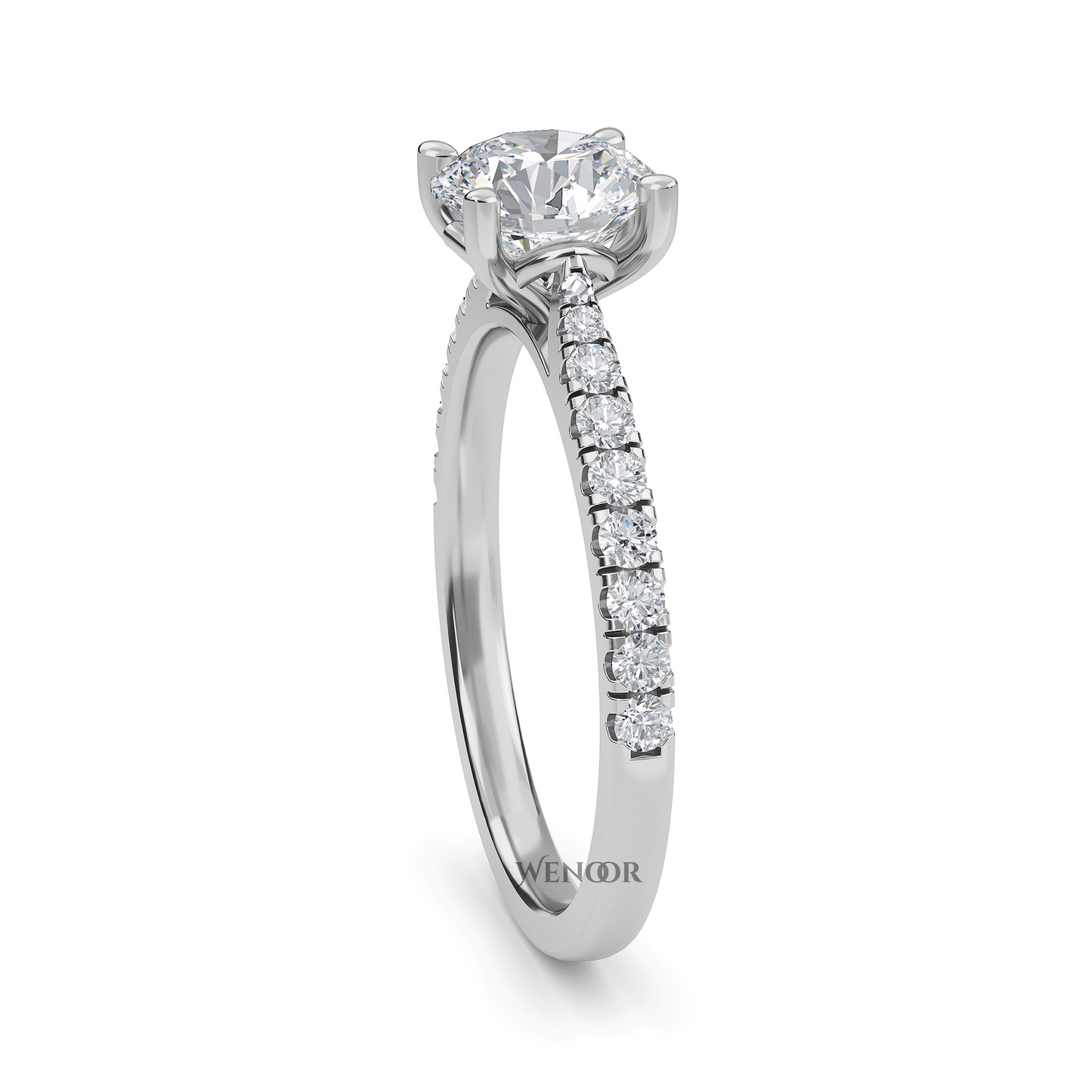Luxury round brilliant lab grown diamond solitaire ring in 14k gold ethical engagement ring for women
