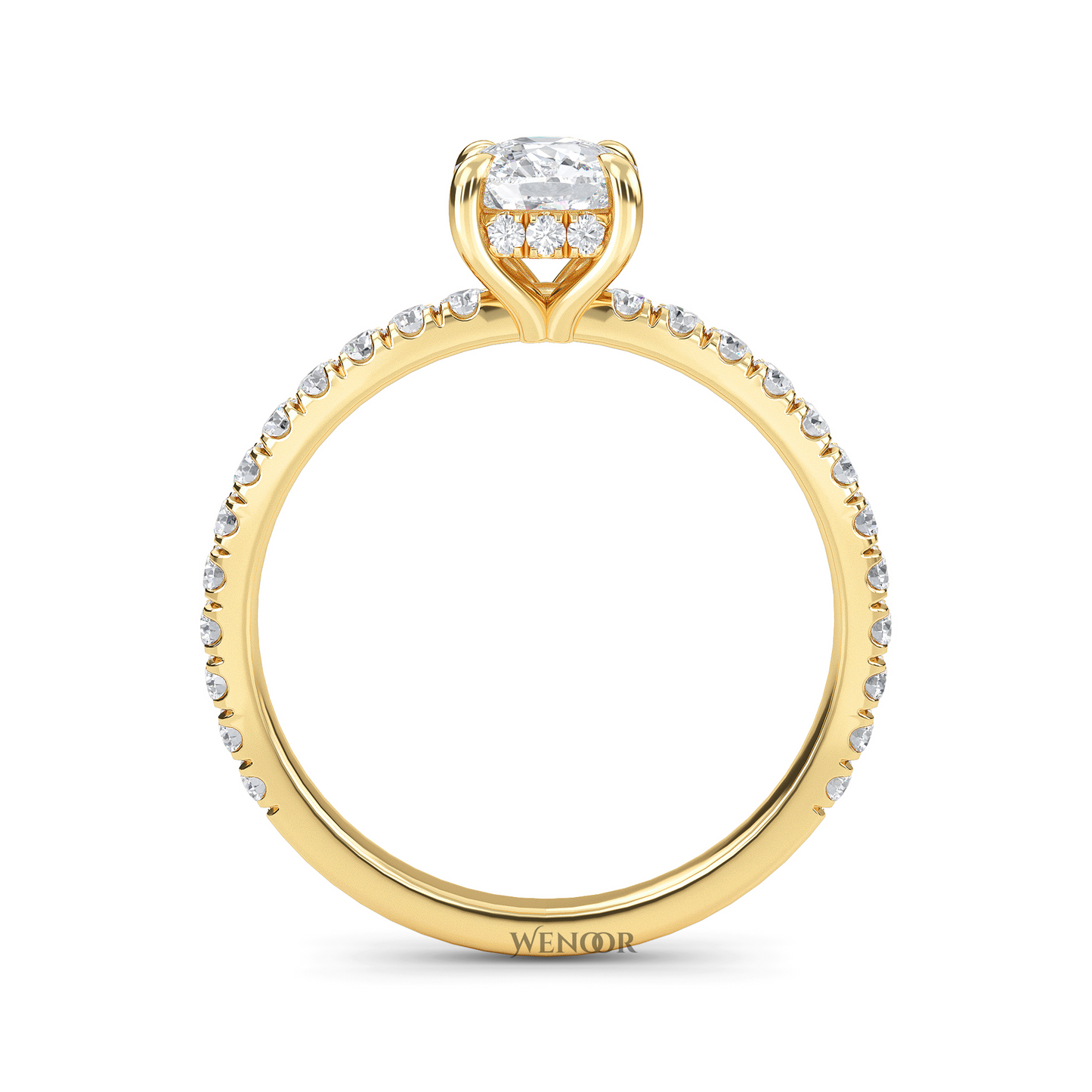 Designer Hidden Halo Cushion Cut Lab Grown Diamond Ring - Heirloom Quality Ethical Jewelry