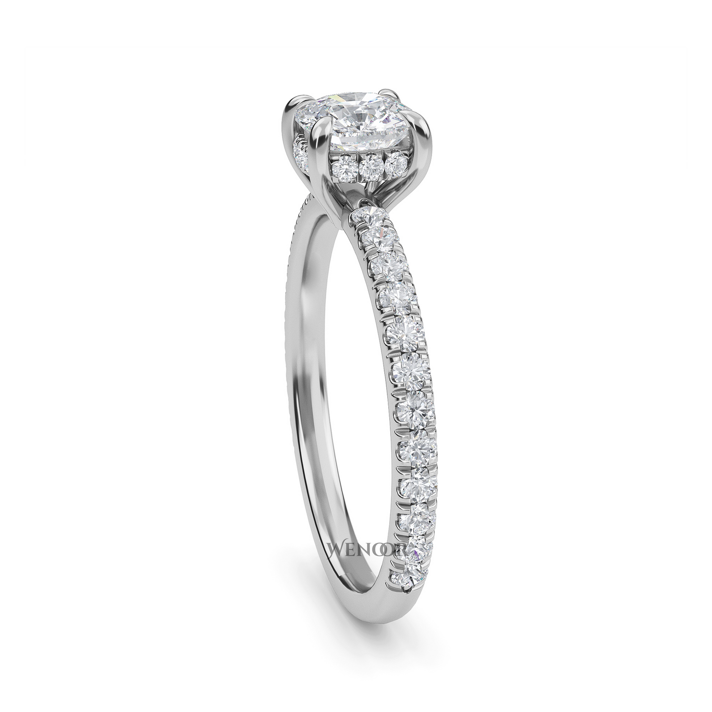 Designer Hidden Halo Cushion Cut Lab Grown Diamond Ring - Heirloom Quality Ethical Jewelry