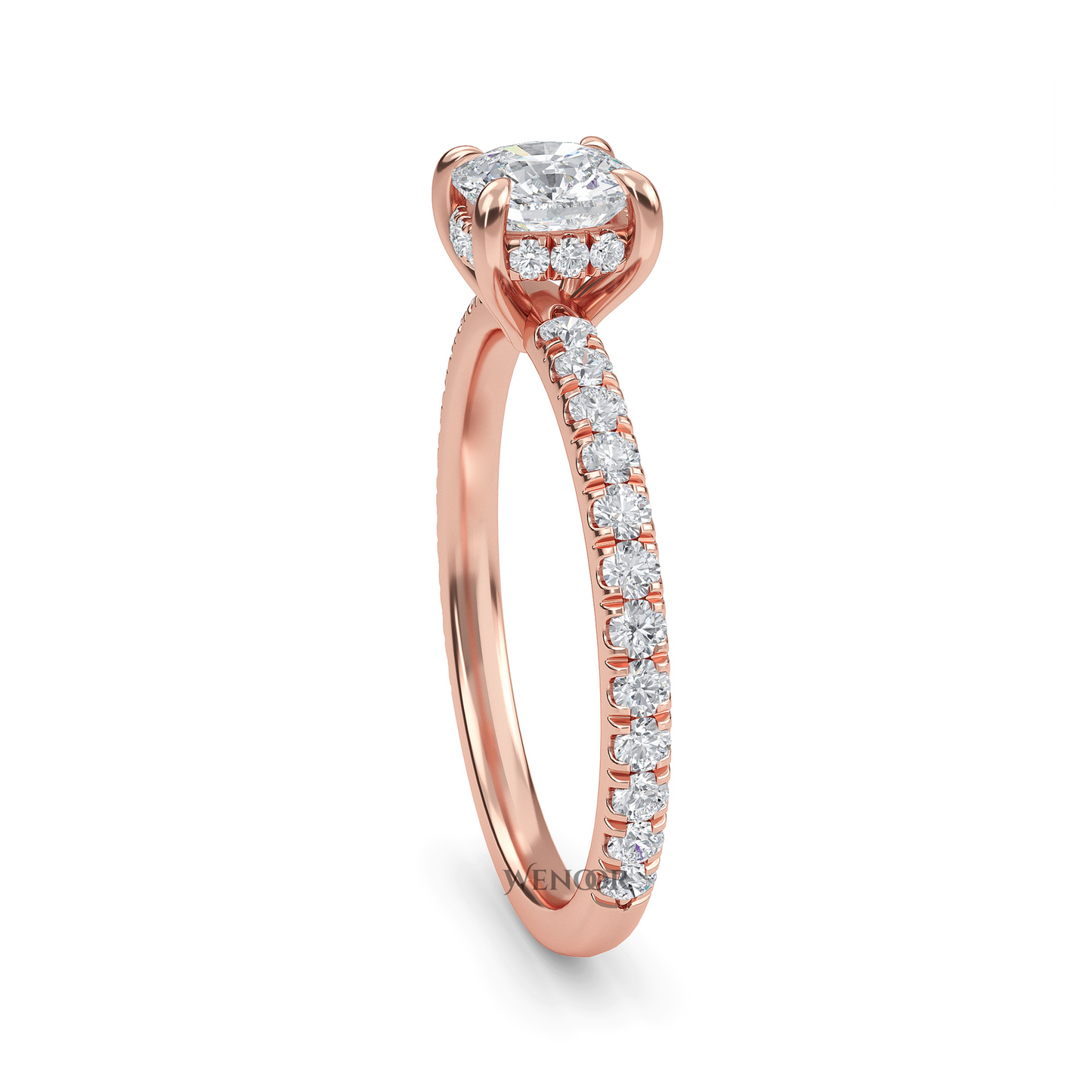 Designer Hidden Halo Cushion Cut Lab Grown Diamond Ring - Heirloom Quality Ethical Jewelry