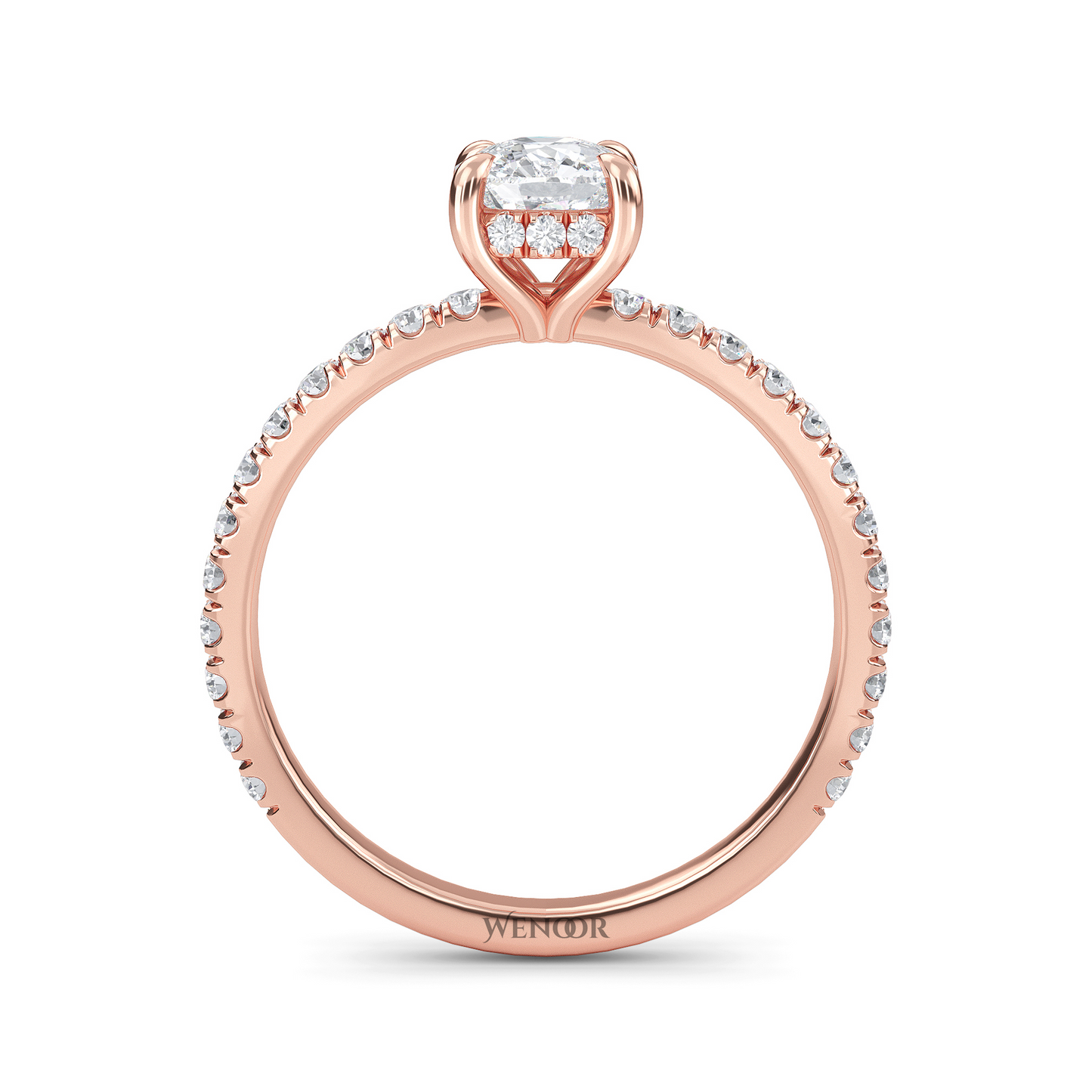 Designer Hidden Halo Cushion Cut Lab Grown Diamond Ring - Heirloom Quality Ethical Jewelry