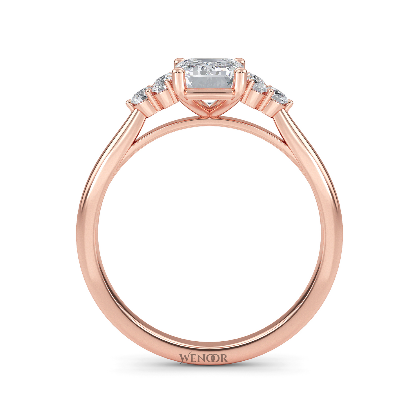 Vintage-inspired lab-grown emerald cut ring