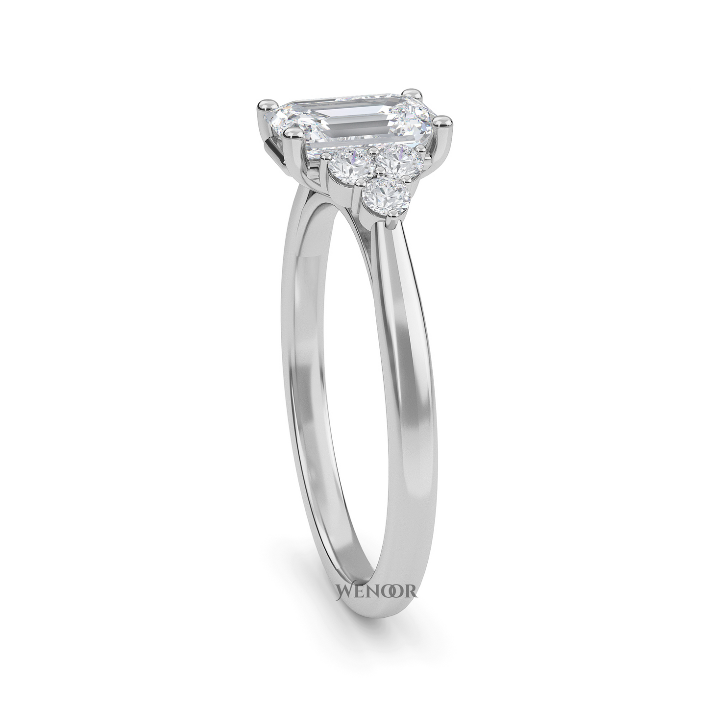 women's emerald cut engagement rings