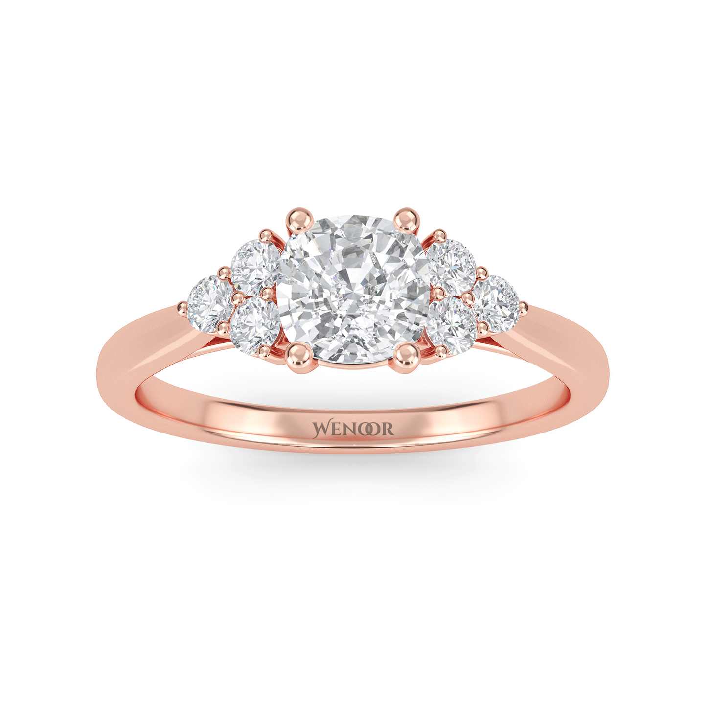 Cushion cut lab diamond ring displayed on velvet box, emphasizing ethical luxury