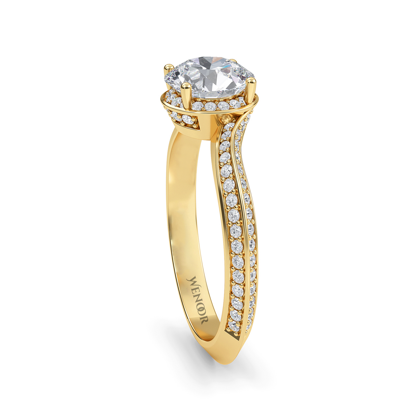 Alicia Round Cut Lab Grown Diamond Accent women's Wedding Ring