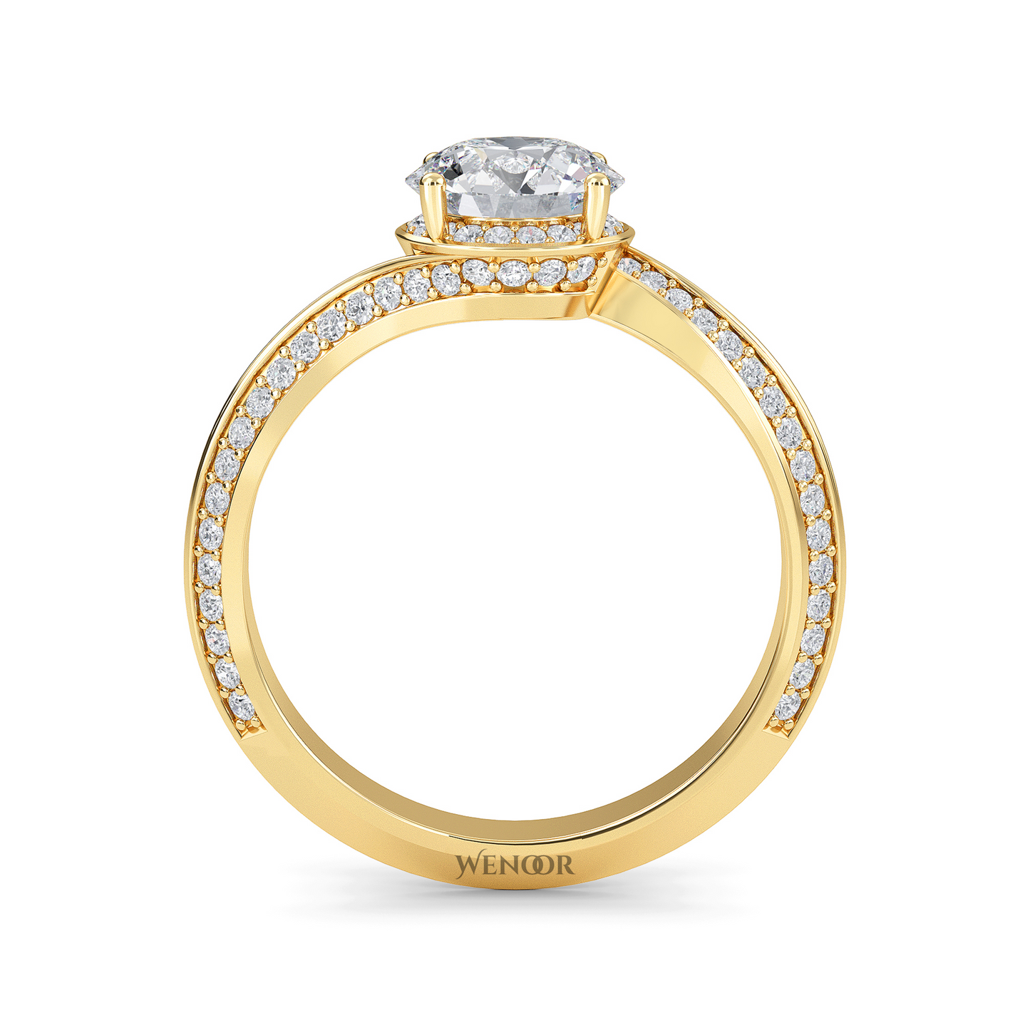 Alicia Round Cut Lab Grown Diamond Accent women's Wedding Ring
