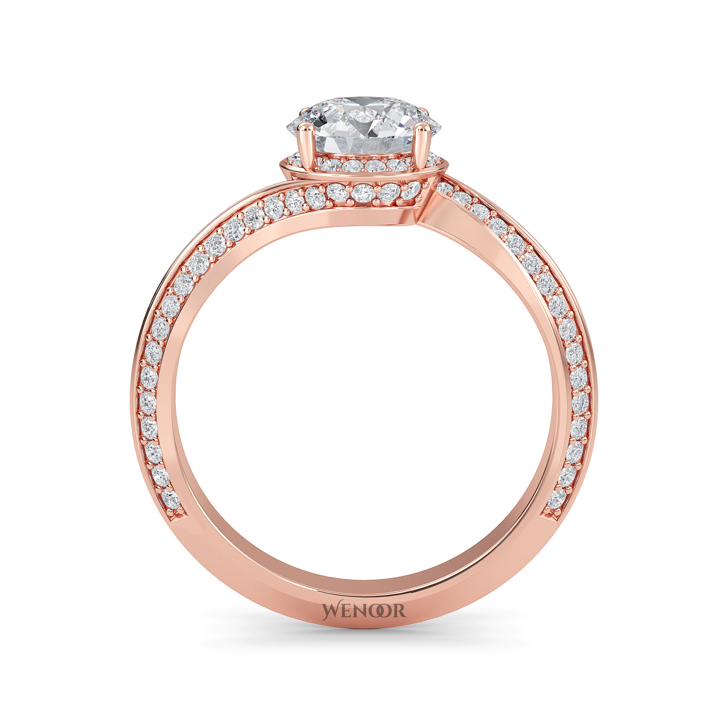 Alicia Round Cut Lab Grown Diamond Accent women's Wedding Ring