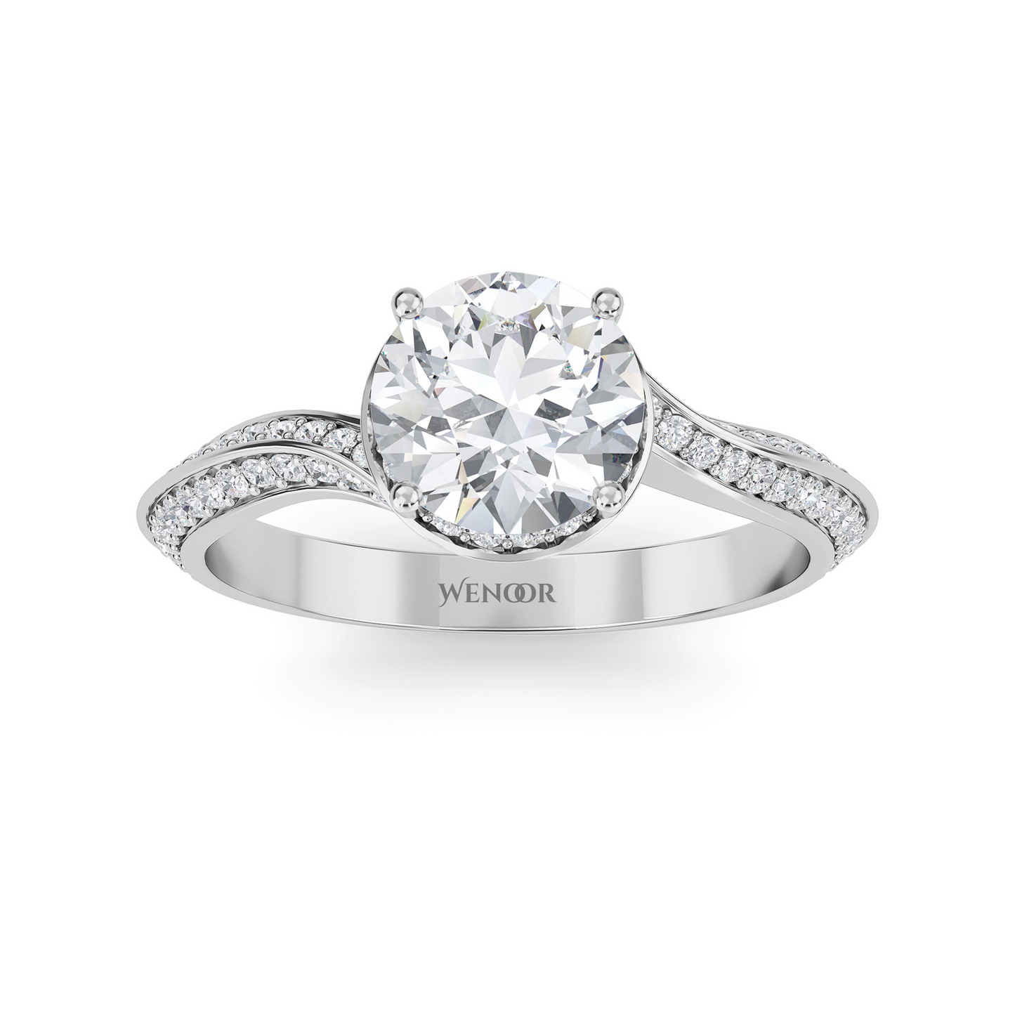 Alicia Round Cut Lab Grown Diamond Accent women's Wedding Ring
