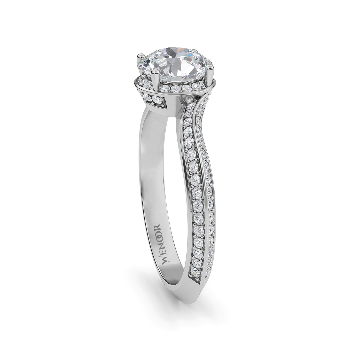 Alicia Round Cut Lab Grown Diamond Accent women's Wedding Ring