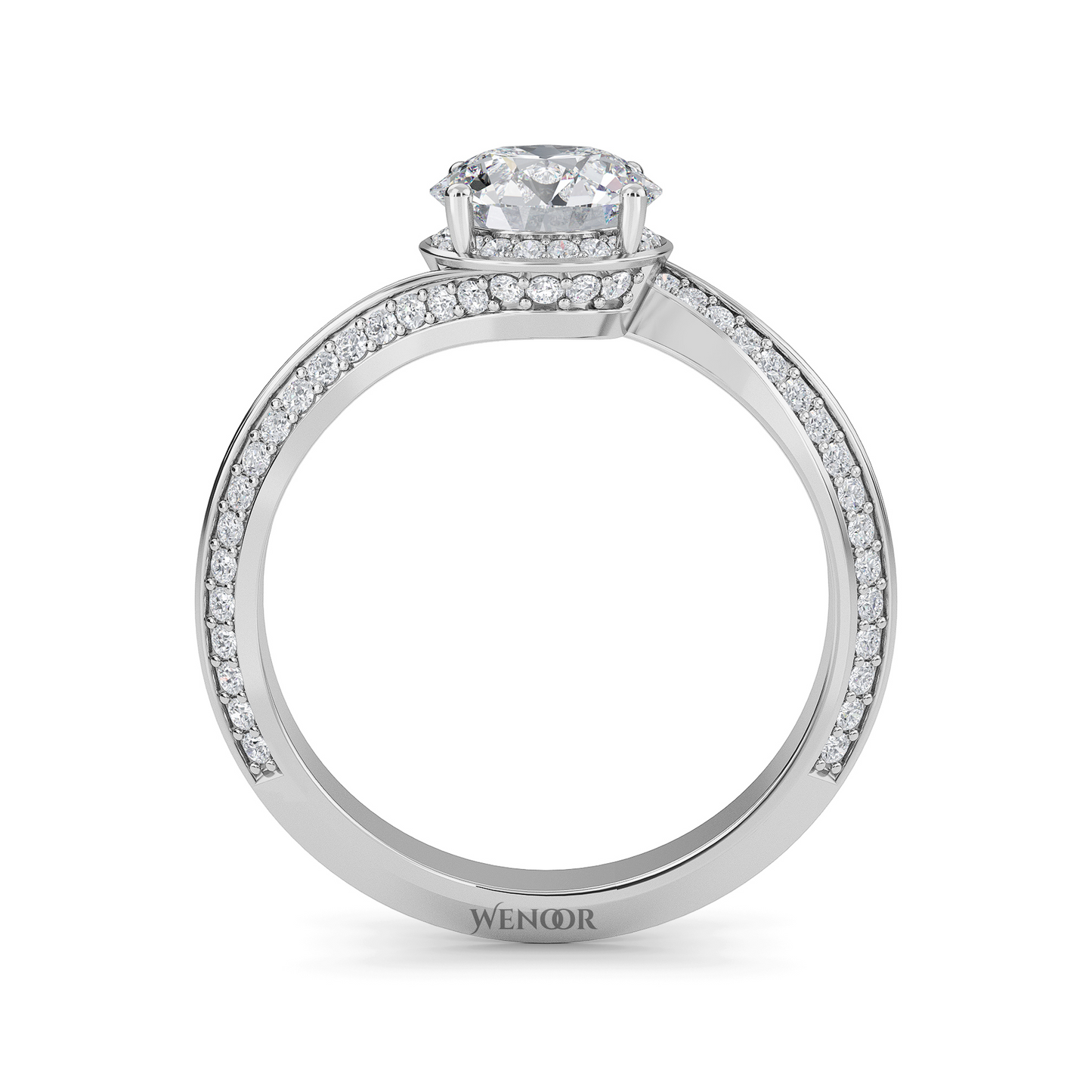Alicia Round Cut Lab Grown Diamond Accent women's Wedding Ring