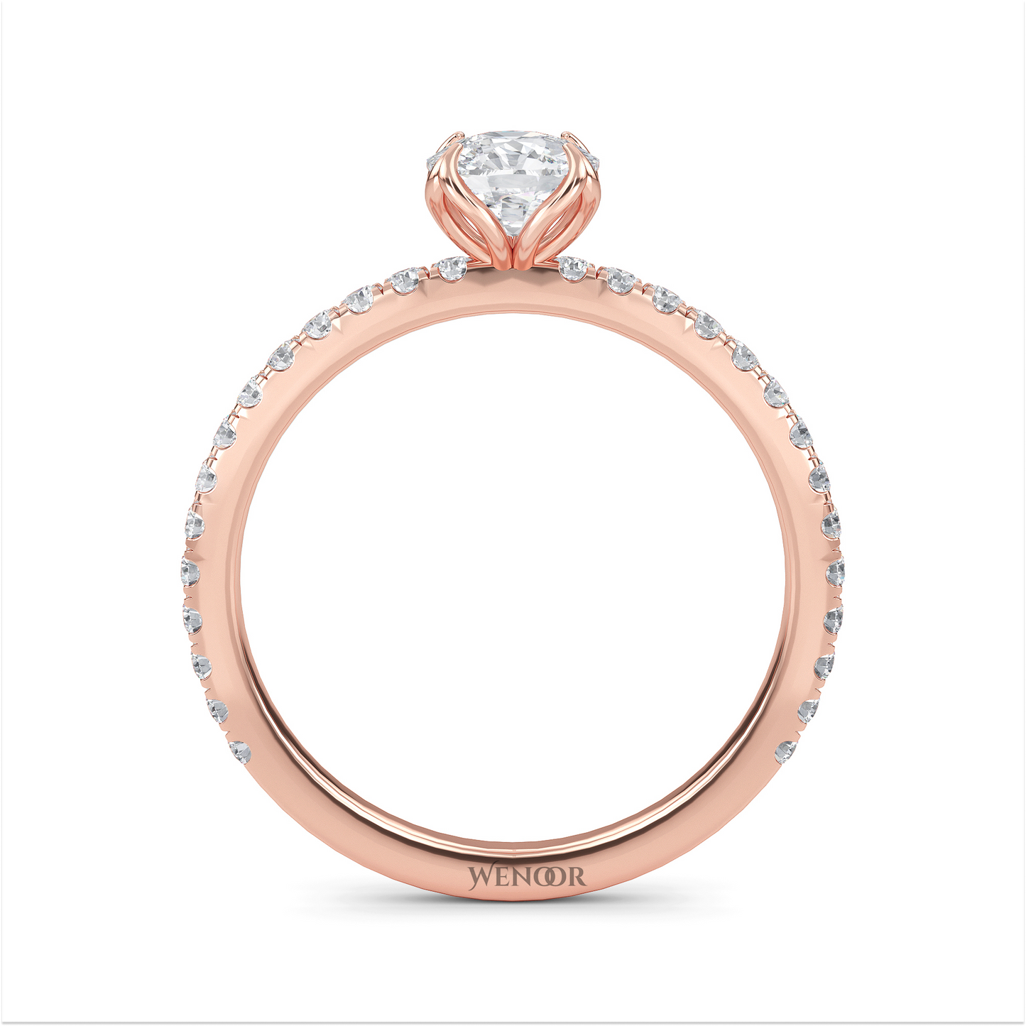 lab grown cushion cut diamond engagement ring
