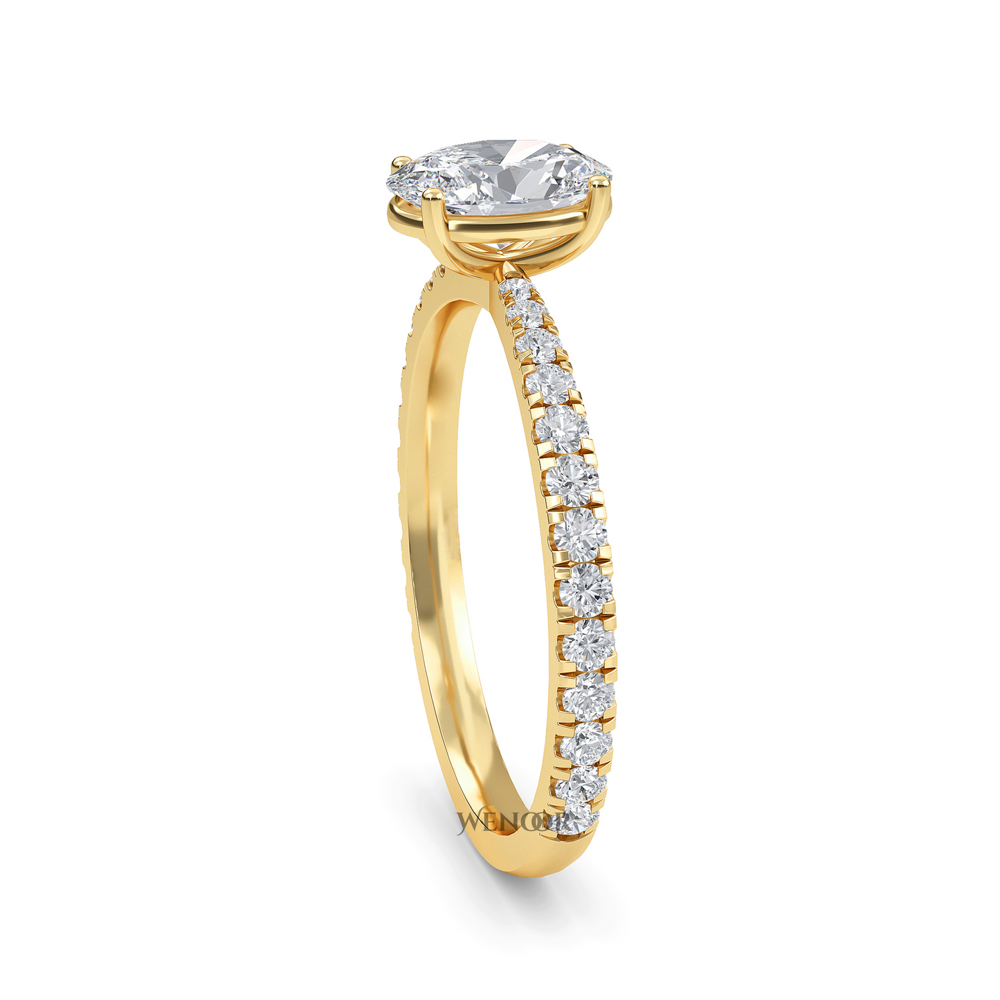 Oval Cut Lab Grown Diamond Engagement Ring Ethical 14K Gold Solitaire with Brilliant Lab Created Diamond