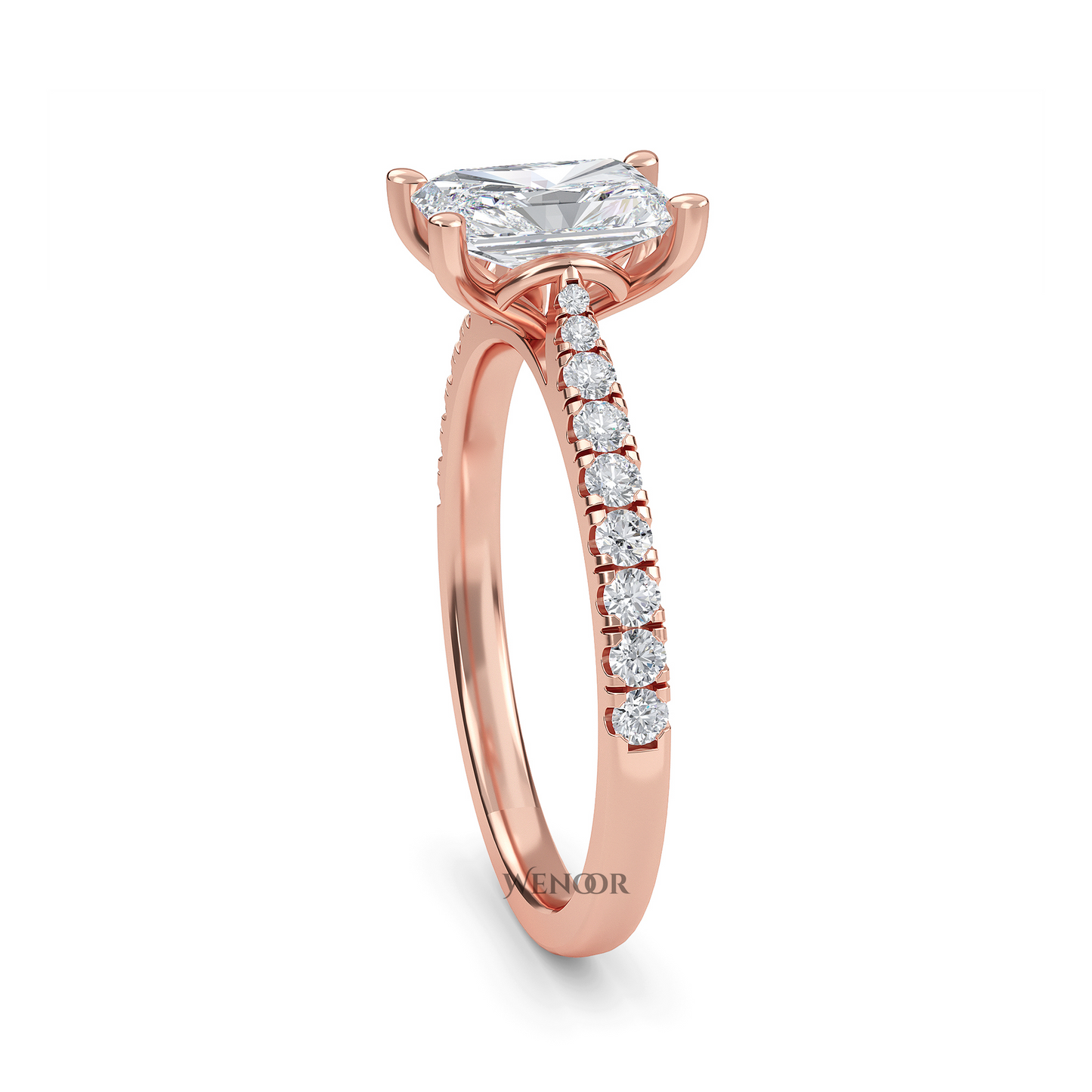Sparkling Radiant Cut Lab Diamond Ring – Wedding & Engagement Jewelry