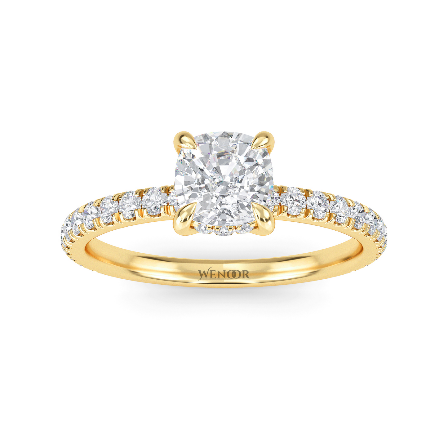 Designer Hidden Halo Cushion Cut Lab Grown Diamond Ring - Heirloom Quality Ethical Jewelry