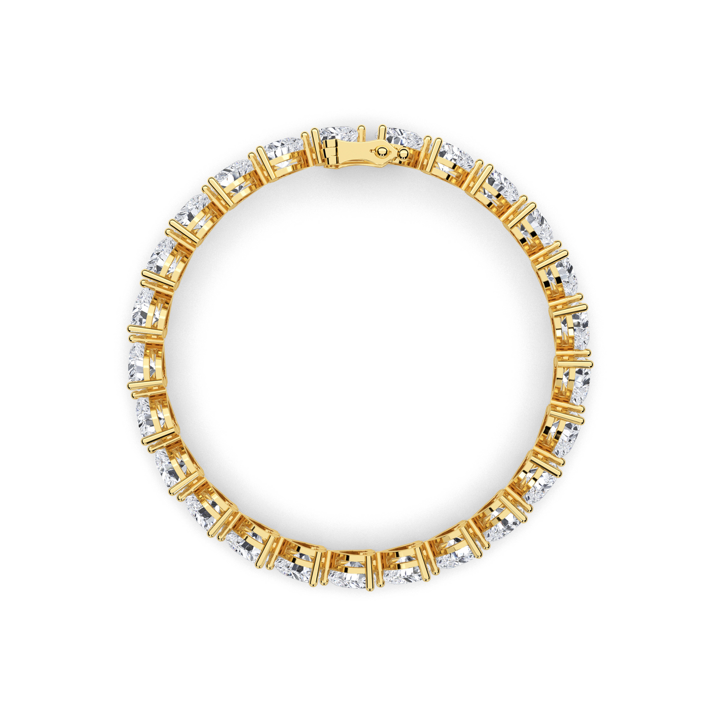 Elegant heart shaped diamond tennis bracelet in rose gold - perfect anniversary gift with ethical lab grown stones