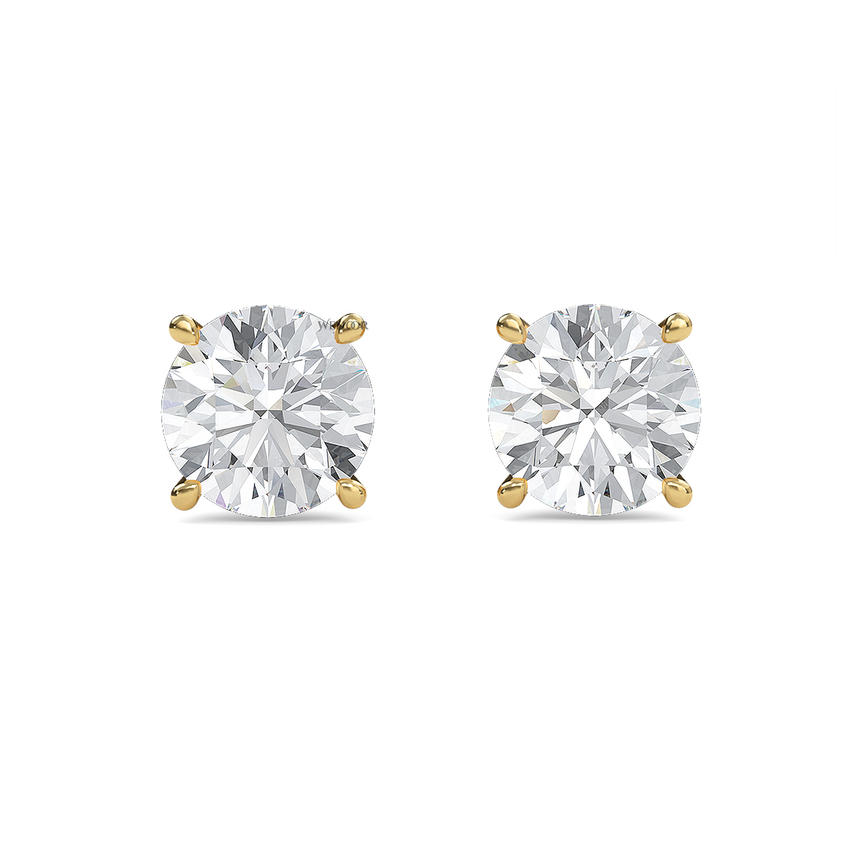 round brilliant lab diamond stud earrings - At Wenoor