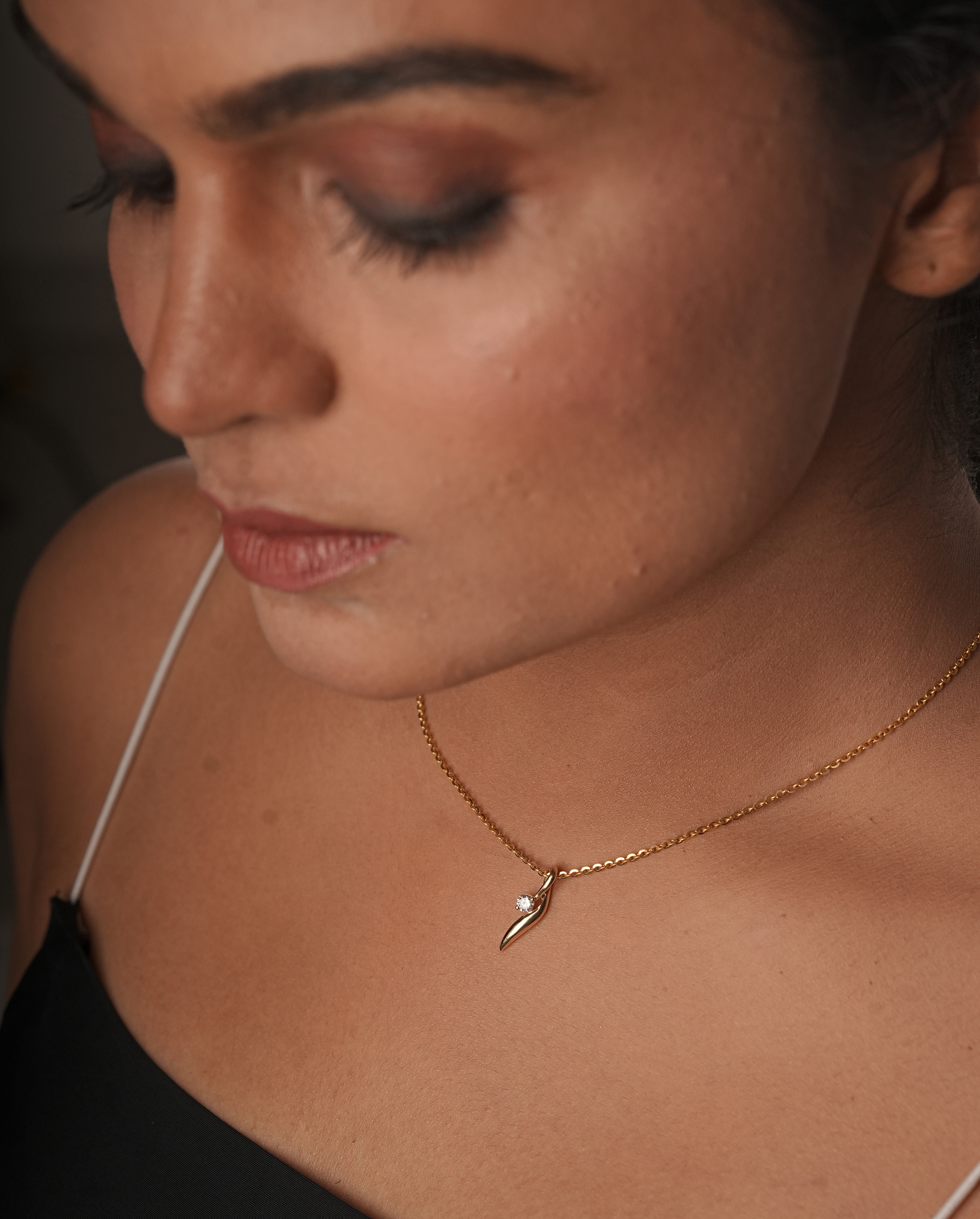 Amelia Lab-Grown Diamond Necklace Round Cut Solitaire Pendent