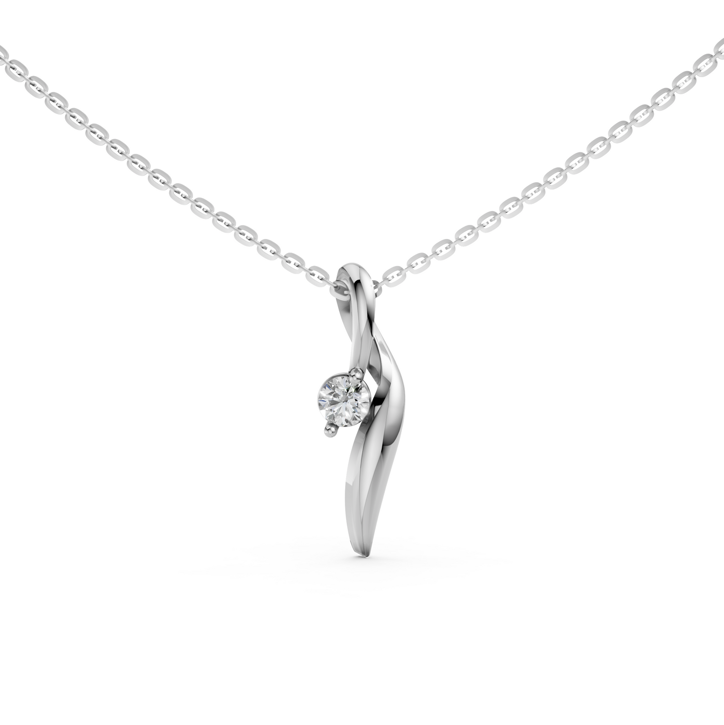 Amelia Lab-Grown Diamond Necklace Round Cut Solitaire Pendent
