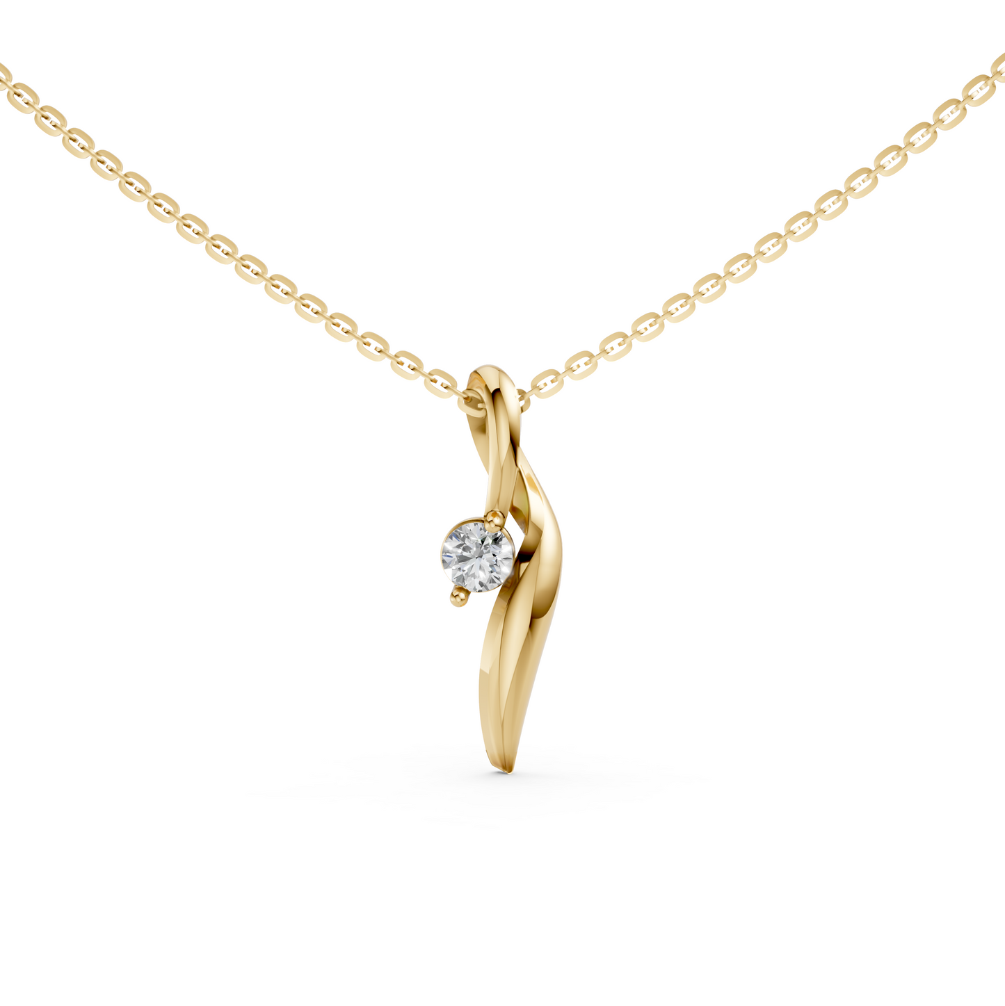 Amelia Lab-Grown Diamond Necklace Round Cut Solitaire Pendent