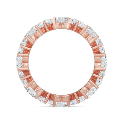 Briar Heart cut lab grown diamond Shared Prong Eternity band Rose Gold ring 4mm for women - elegant and sustainable jewelry by Wenoor