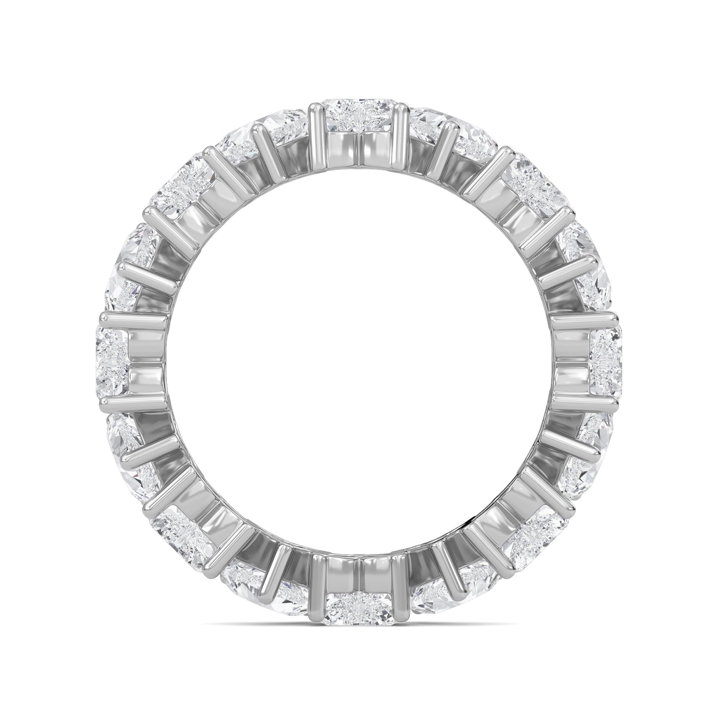 Briar Heart cut lab grown diamond Shared Prong Eternity band White Gold ring 4mm for women - elegant and sustainable jewelry by Wenoor
