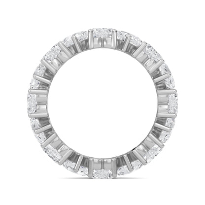 Briar Heart cut lab grown diamond Shared Prong Eternity band White Gold ring 4mm for women - elegant and sustainable jewelry by Wenoor