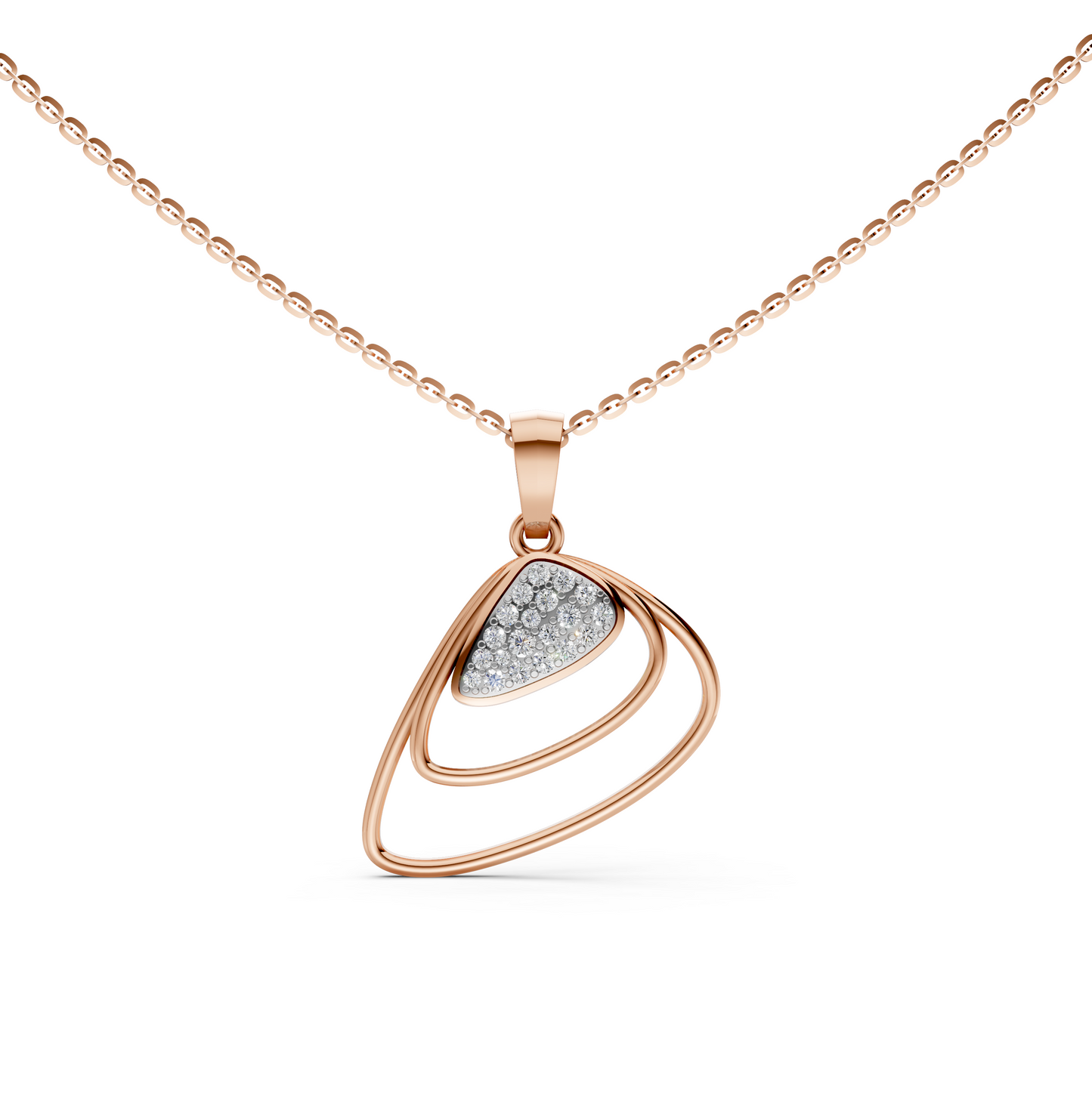 Finley lab-grown diamond pendant necklace for women in 14K/18K Rose gold