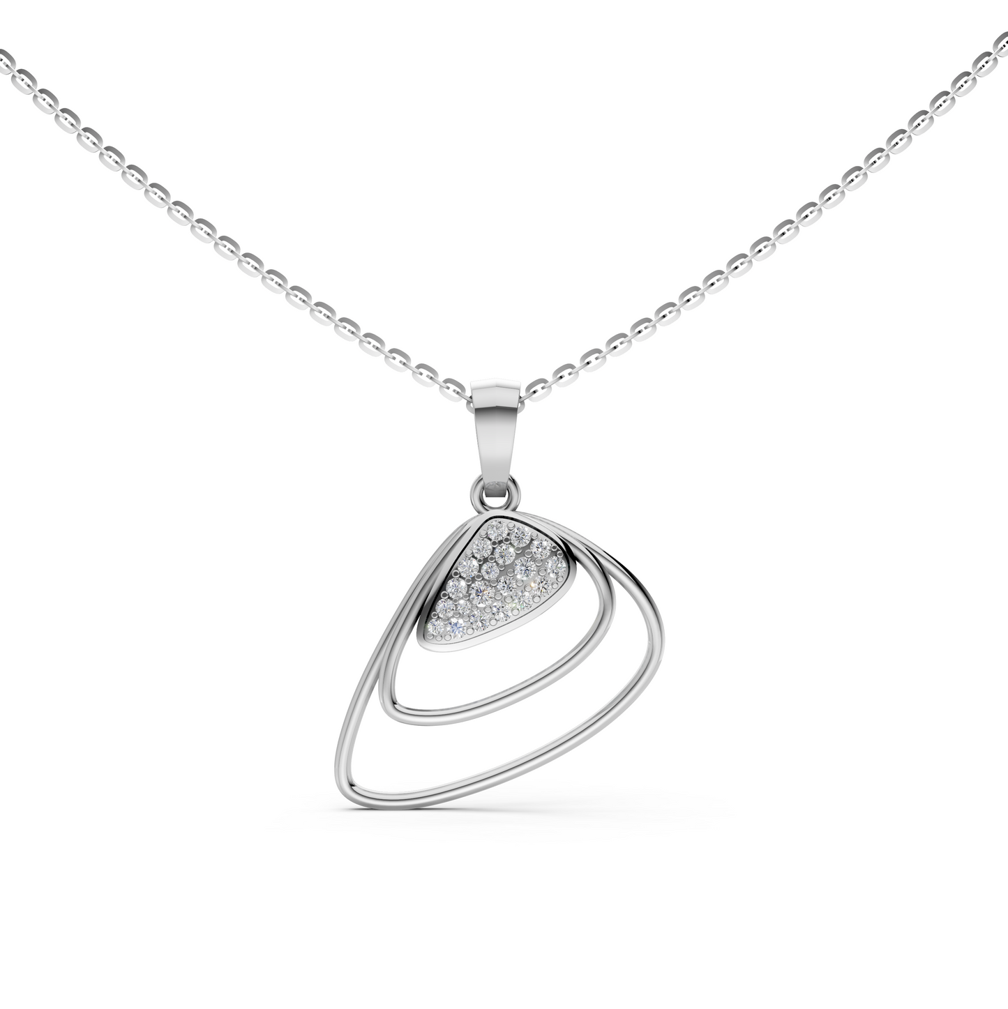 Finley lab-grown diamond pendant necklace for women in 14K/18K White gold
