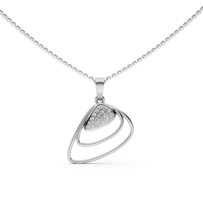 Finley lab-grown diamond pendant necklace for women in 14K/18K White gold