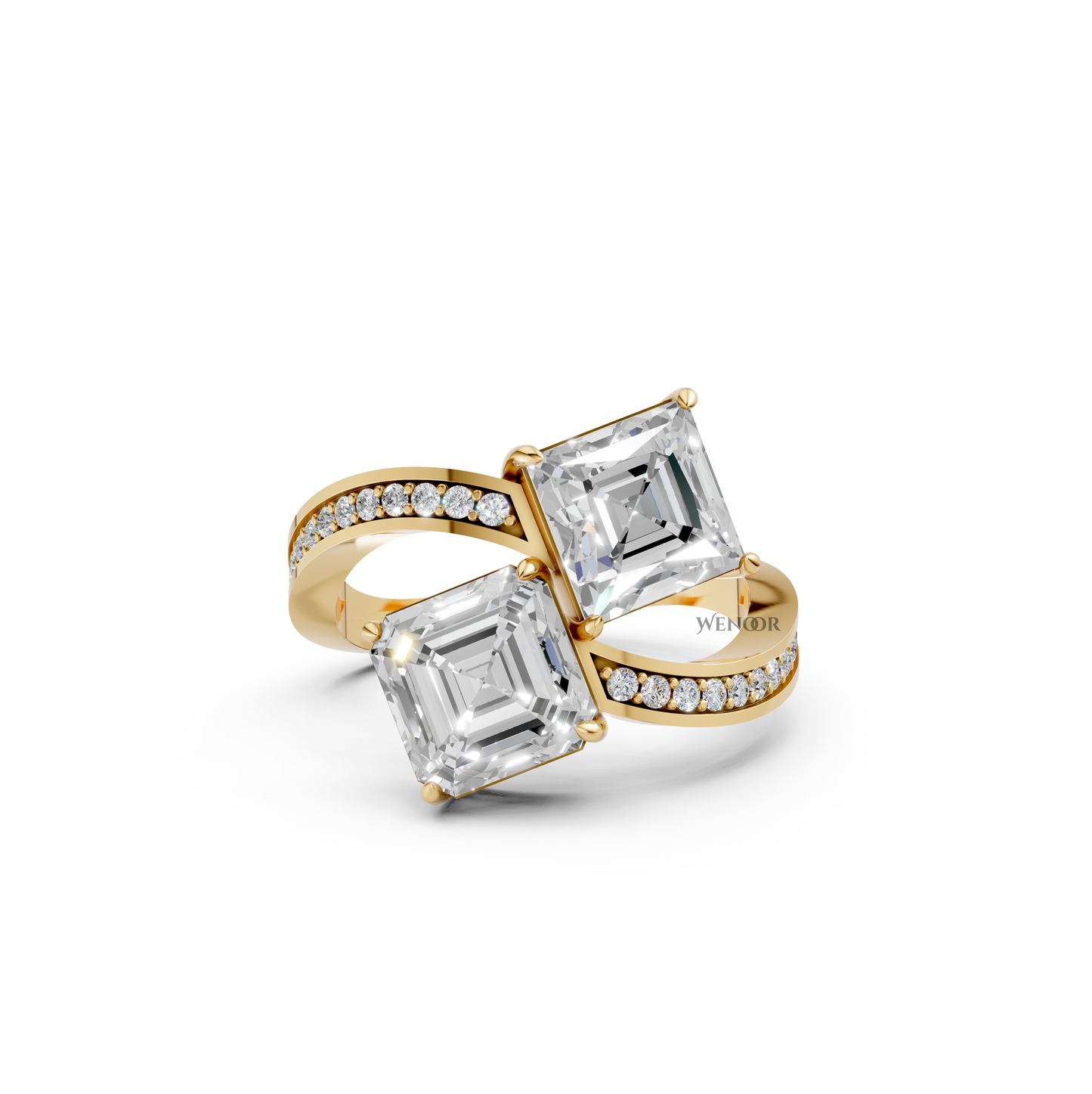 Asscher and Lab Diamond Toi et Moi Rings Collection – Ethical Engagement Rings