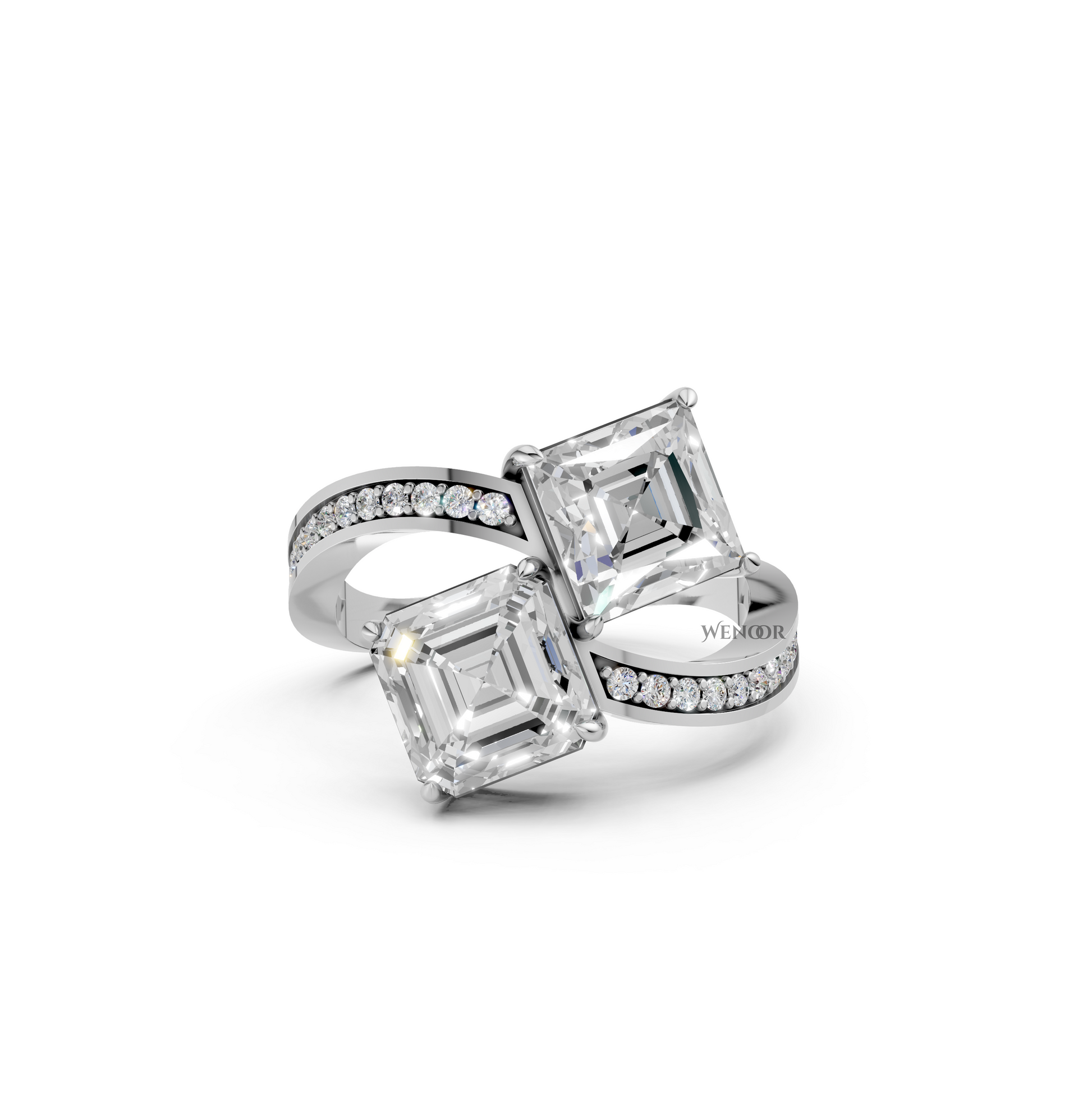 Asscher and Lab Diamond Toi et Moi Rings Collection – Ethical Engagement Rings