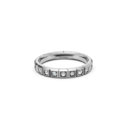 14K gold eternity ring with round diamonds And bezel setting for Engagement Ring