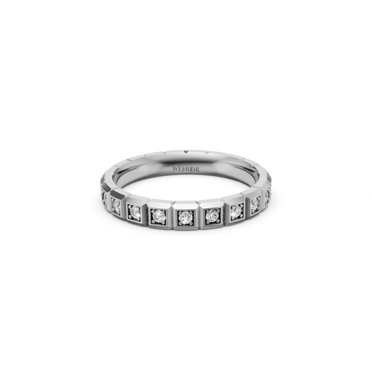 14K gold eternity ring with round diamonds And bezel setting for Engagement Ring