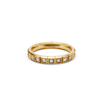 Round Cut Bezel Setting Eternity Band anniversary Gift , Birthday Gift For Your Wife
