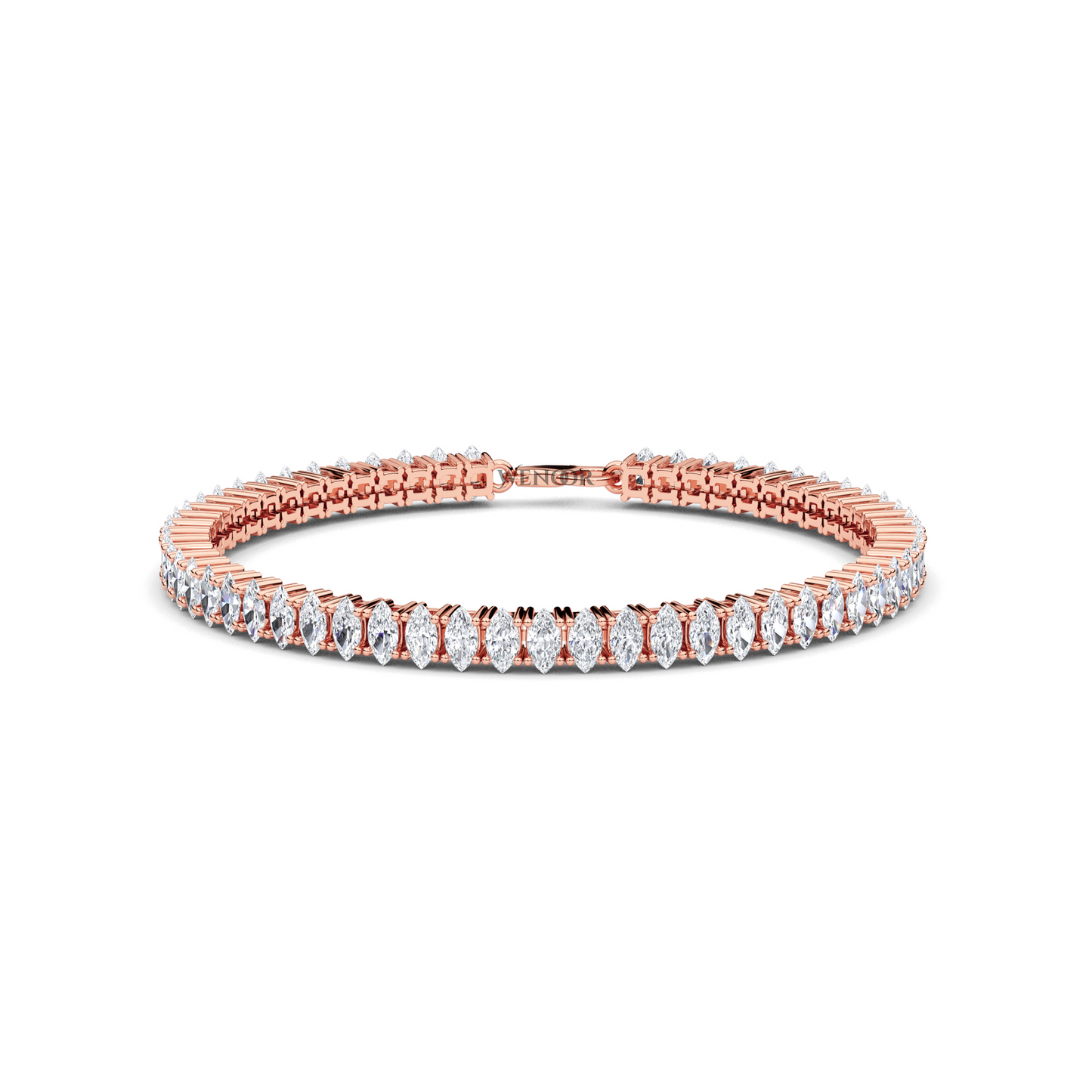 Luxury Marquise Diamond Tennis Bracelet Gift - Lab Grown, 18K Gold