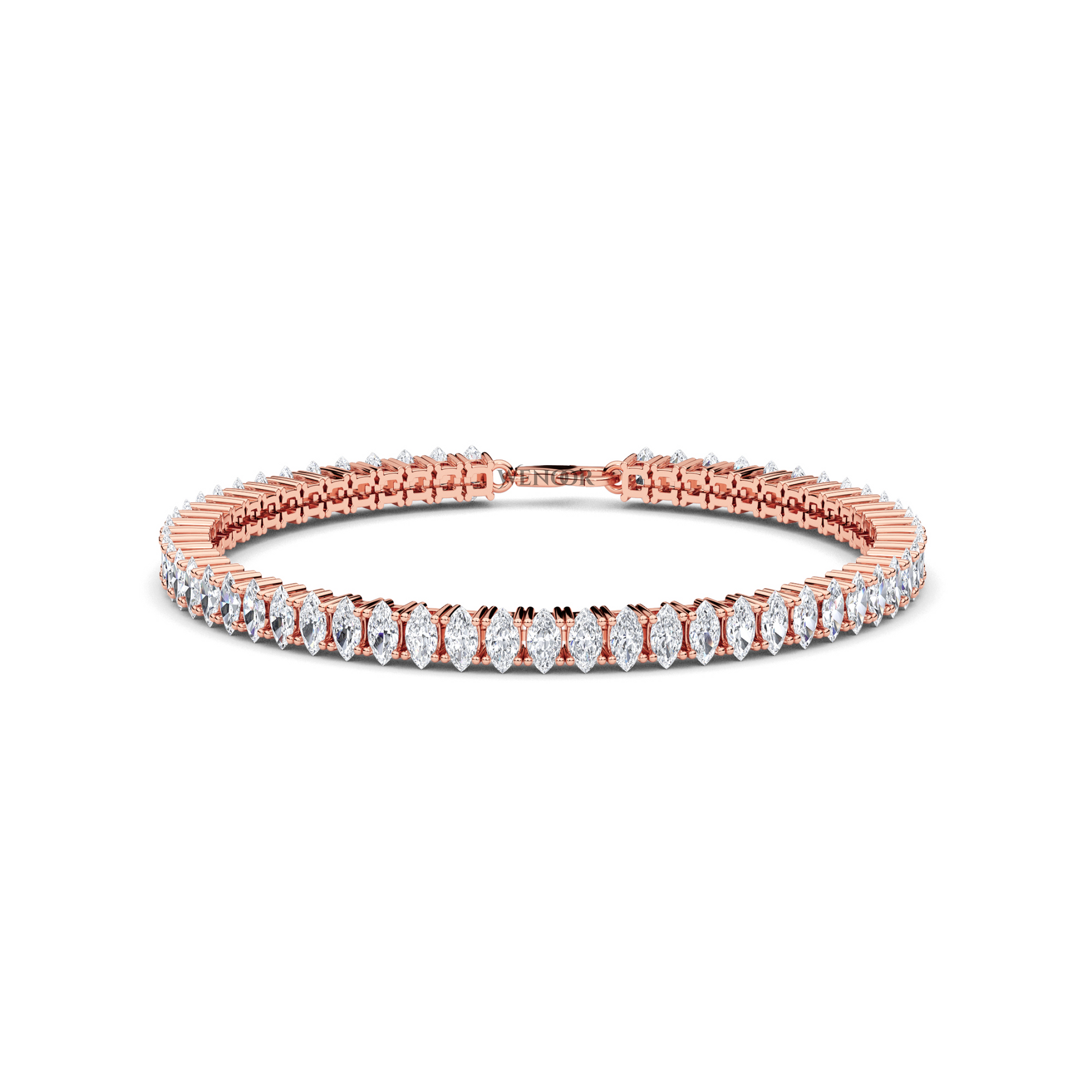 Luxury Marquise Diamond Tennis Bracelet Gift - Lab Grown, 18K Gold