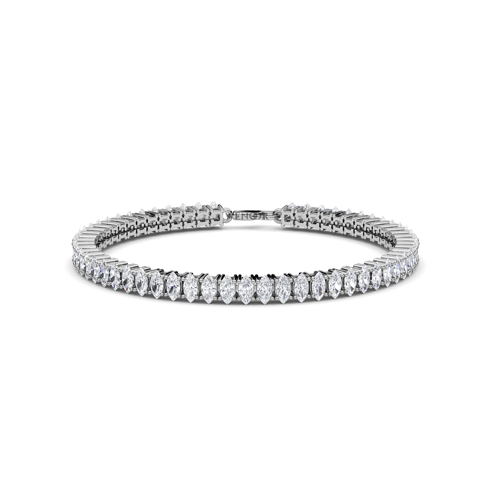 Luxury Marquise Diamond Tennis Bracelet Gift - Lab Grown, 18K Gold