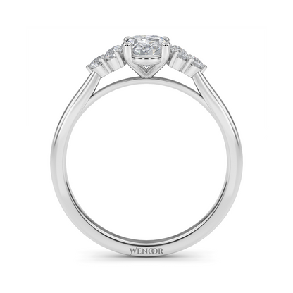 oval cut acceent engagement ring