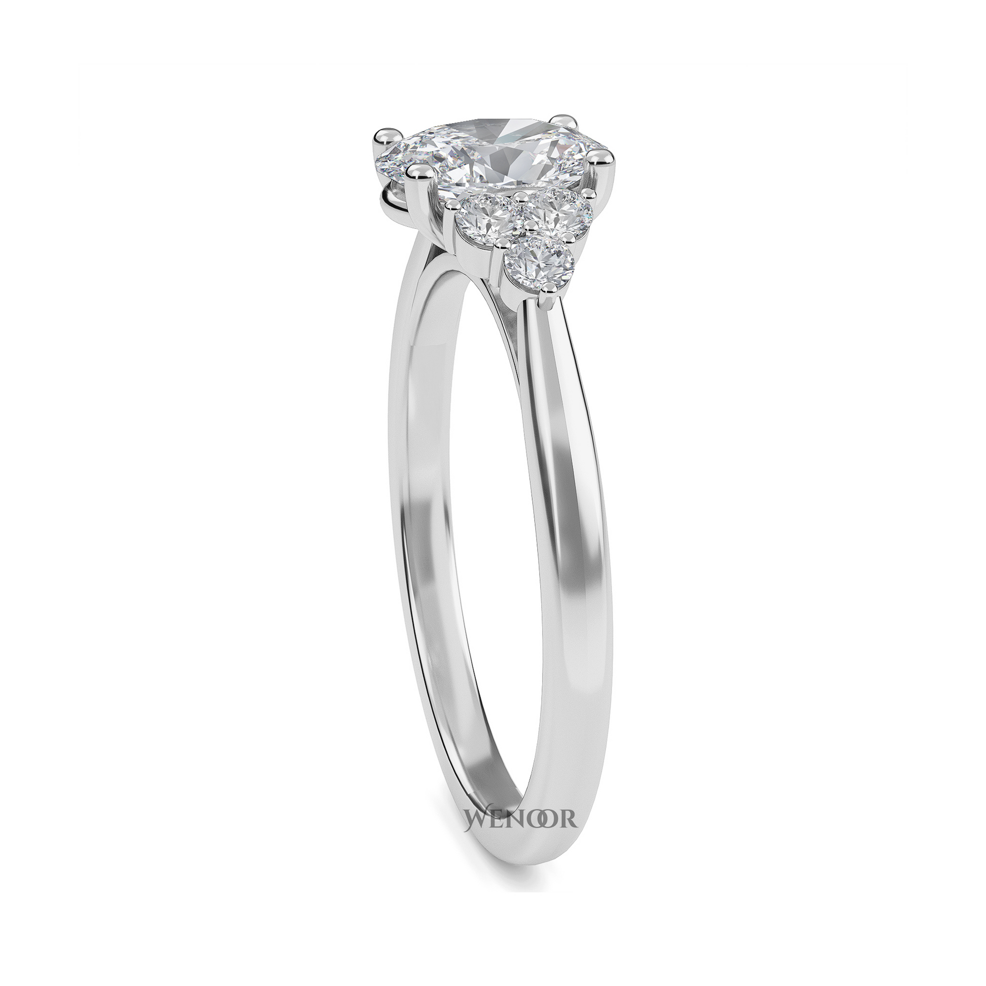 oval cut hidden halo engagement rings