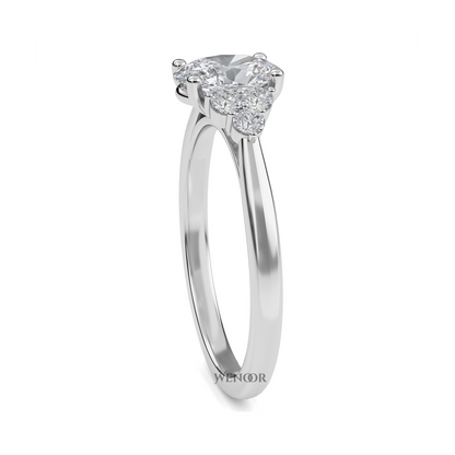 oval cut hidden halo engagement rings