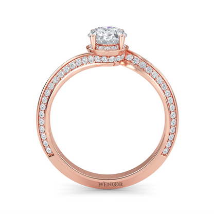 Gold oval lab diamond ring conflict free, VVS clarity, solitaire setting