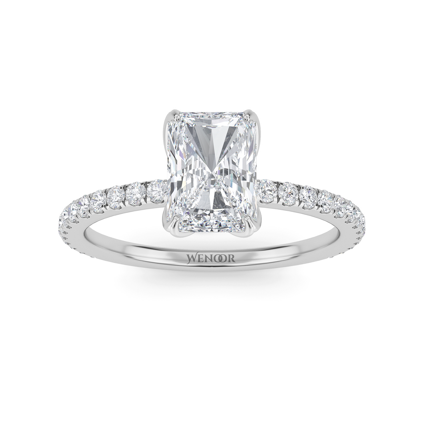 Affordable radiant cut wedding ring
