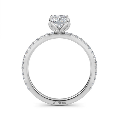 wedding band for radiant cut engagement ring